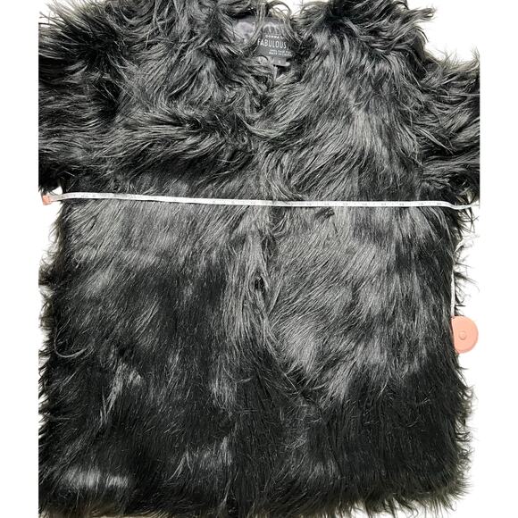 QVC Donna Salyers Fabulous Furs Tibby Collarless Faux Fur Coat BLACK NWOT SIZE S - Picture 6 of 6